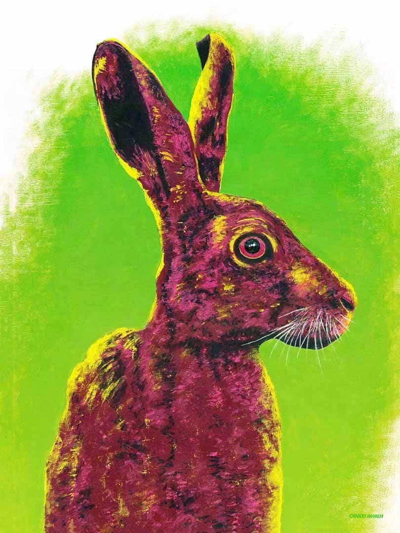 Hare portrait painting