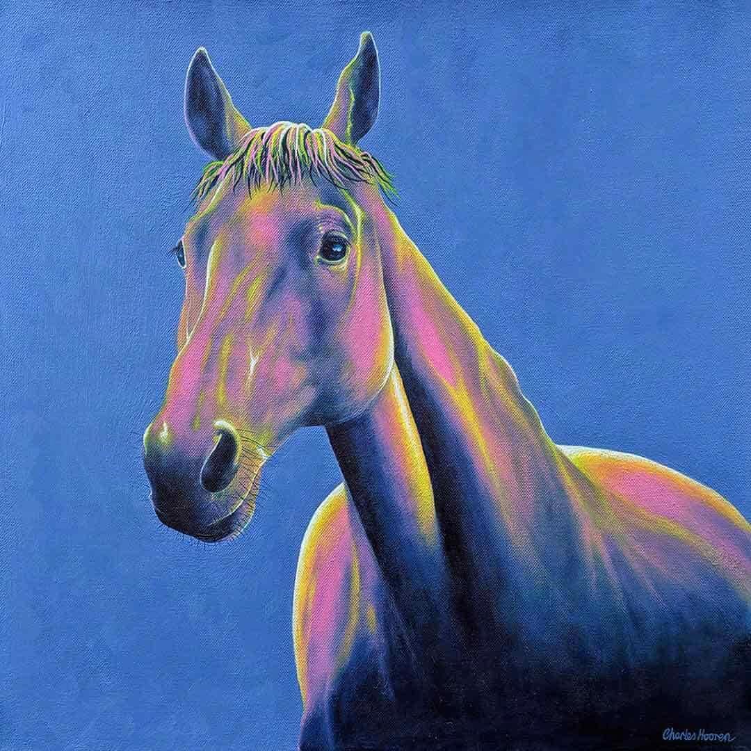 Horse portrait painting